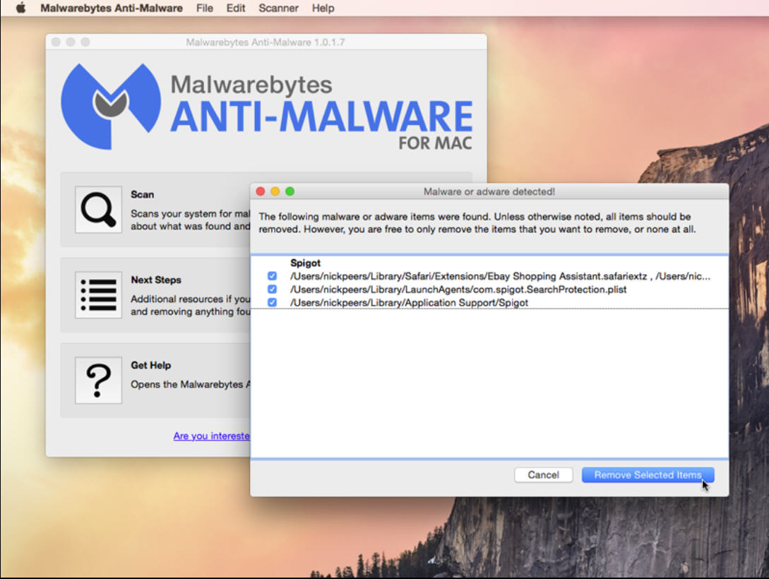 malwarebytes free edition for mac os x